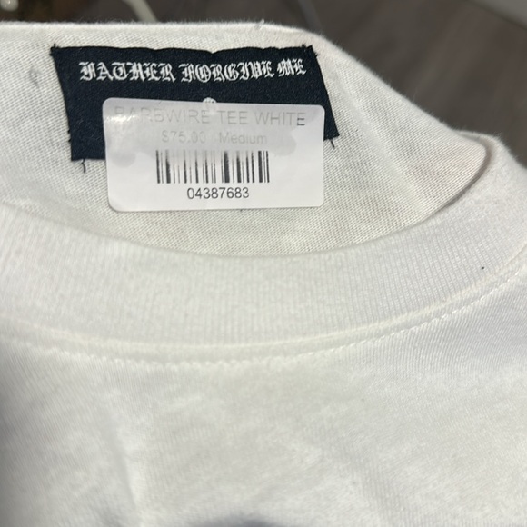 Brand New White Father Forgive Me “Barbwire Tee” - Picture 5 of 5
